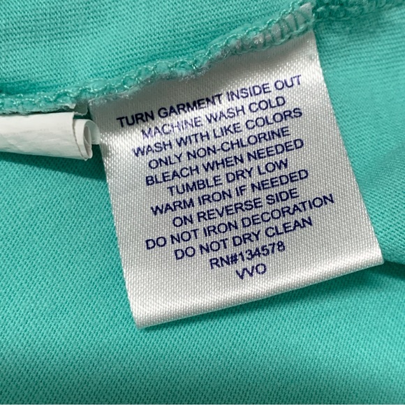 Vineyard Vines Kids L (14) Graphic LS Tee Pineapple Print Capri Blue Aqua Pink - Picture 9 of 13